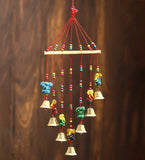 Multicolor Metal Handicraft Lord Ganesha Hanging Bell For Home Décor