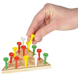 Wooden Triangle Pin Game For Kids