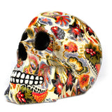 2307BA Dropshipping New Creative Skull Resin Statues Color Flower Desk Decor Toy Birthday Gift Halloween Party Decoration