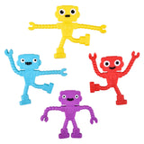 Wholesale Colorful 2.25" Mini Robot Design Assorted Bendable Toys For Kids