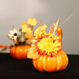 Halloween Decoration Pumpkin Maple Leaf Table Ornaments Harvest Festival Autumn Color Decoration Props Cross-Border Pumpkin Home Decoration
