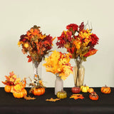 Halloween Decoration Pumpkin Maple Leaf Table Ornaments Harvest Festival Autumn Color Decoration Props Cross-Border Pumpkin Home Decoration