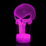 2307BA Nighdn Halloween Decoration Lights Skull 3D Night Light 7 Color Change LED Desk Lamp Touch Button Room Decor Gift for Kids Teen