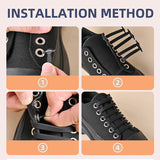 16pcs/lot Silicone  No Tie Shoelaces