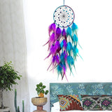 0407BA Dream Catcher Handmade Two-color Feather Wind Chimes Living Room Bedroom Decoration Pendant Festival Party Gifts Home Accessory