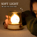 1607BA Mini Desktop LED Cute Night Lamp Creative USB Rechargeable Portable Cartoon Table Lamp For Coffee Bar Home Decor Hotel Bedroom
