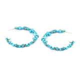 Wholesale U Shaped Hoop Turquoise Stone Earrings Unique and Beautiful