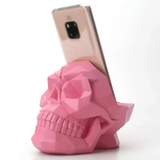 2307BA New Color Resin Skeleton Storage Box Creative Skull Phone Stand Decoration Ornament For Home Desk Gift Halloween Party Decor