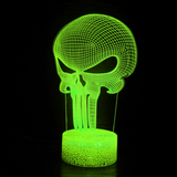 2307BA Nighdn Halloween Decoration Lights Skull 3D Night Light 7 Color Change LED Desk Lamp Touch Button Room Decor Gift for Kids Teen