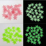 1607BA 100Pcs/Set Stars Luminous Wall Stickers Glow In The Dark For Kids Baby Room Decoration Decals Colorful Star Home DIY Decor Mural