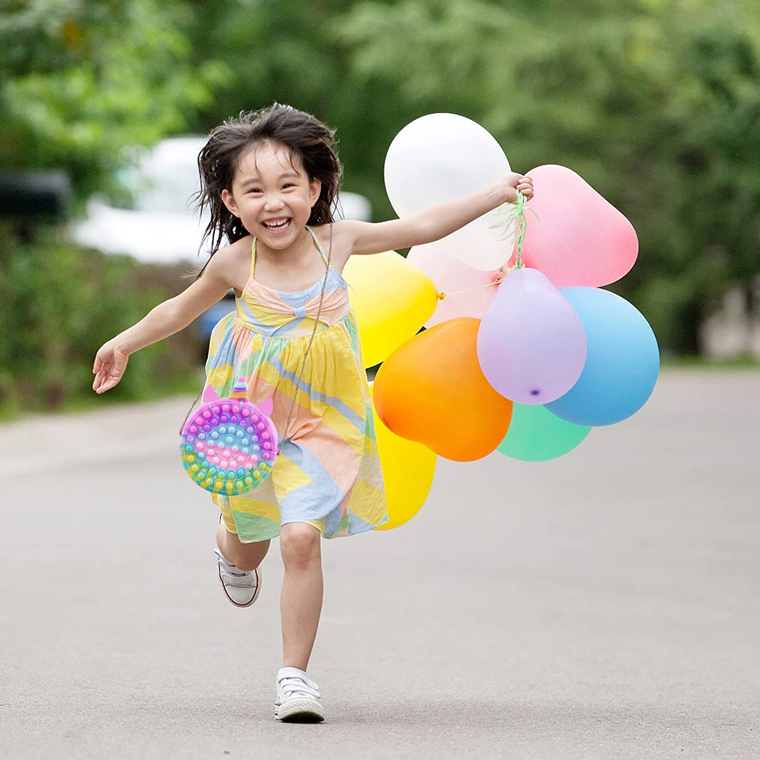  Unicorn Shoulder Pop It Fidget Bag