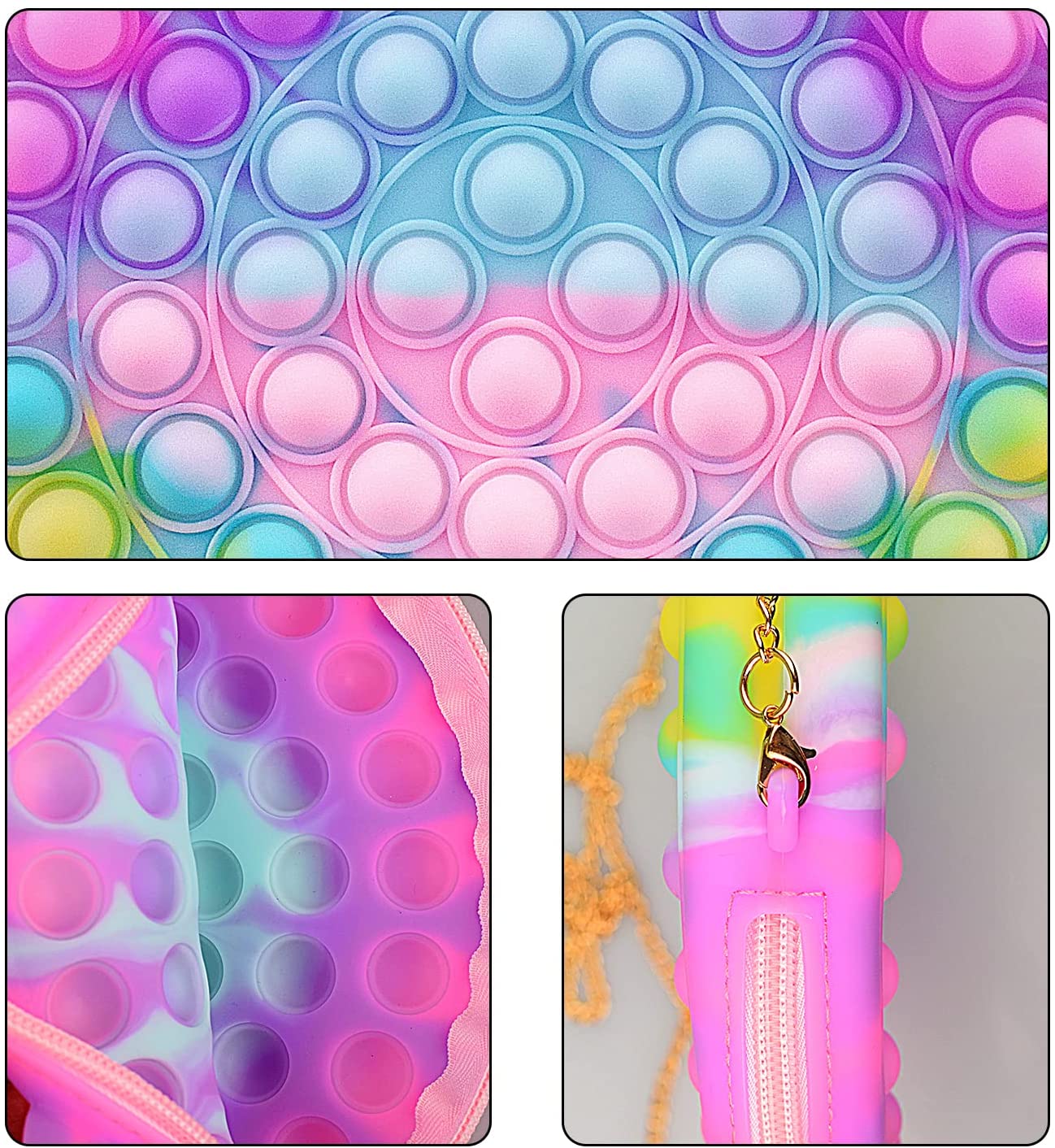  Unicorn Shoulder Pop It Fidget Bag