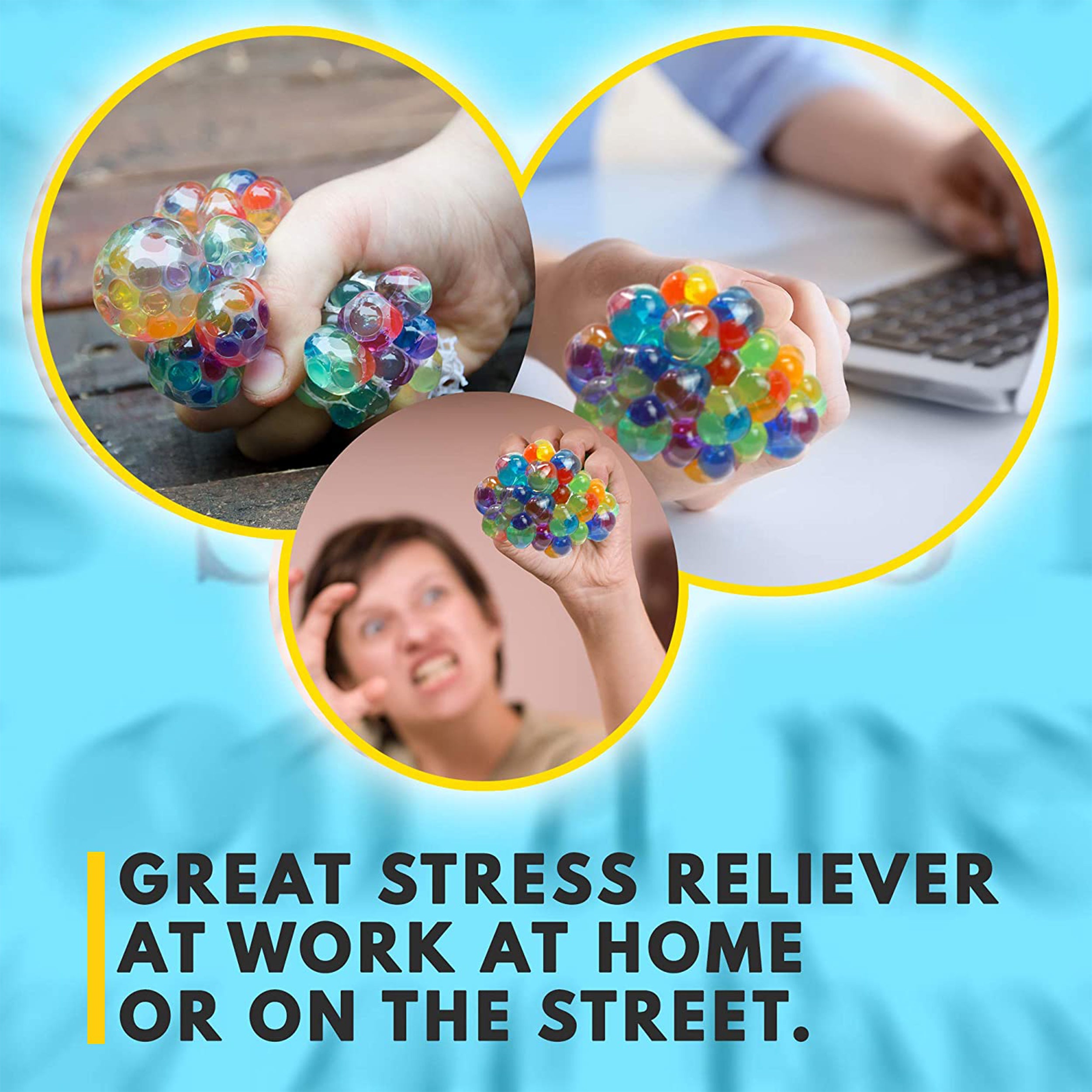 Demonstration Of Squishy Vent Grape Ball Toy