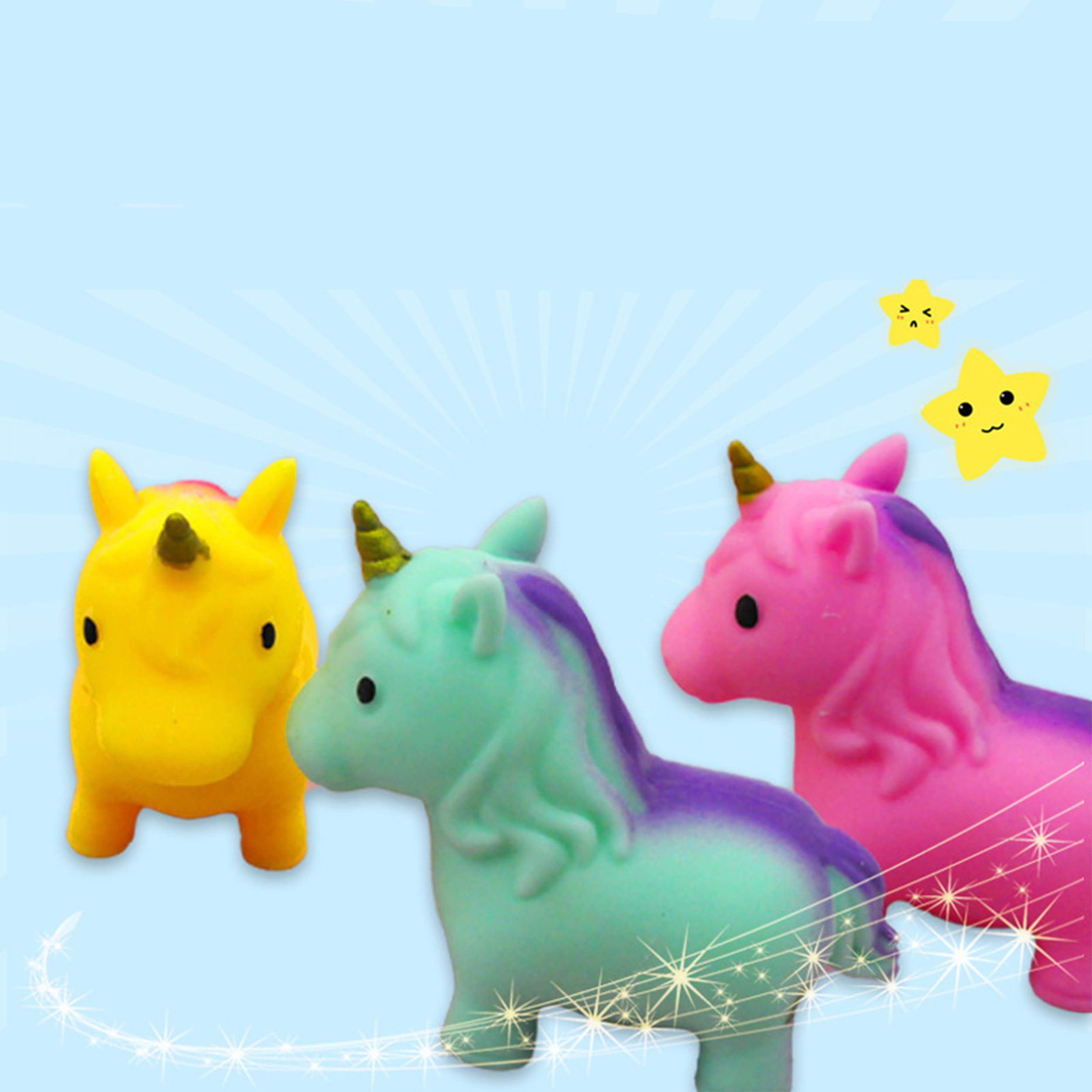  Unicorn Shaped Squishy Toy 