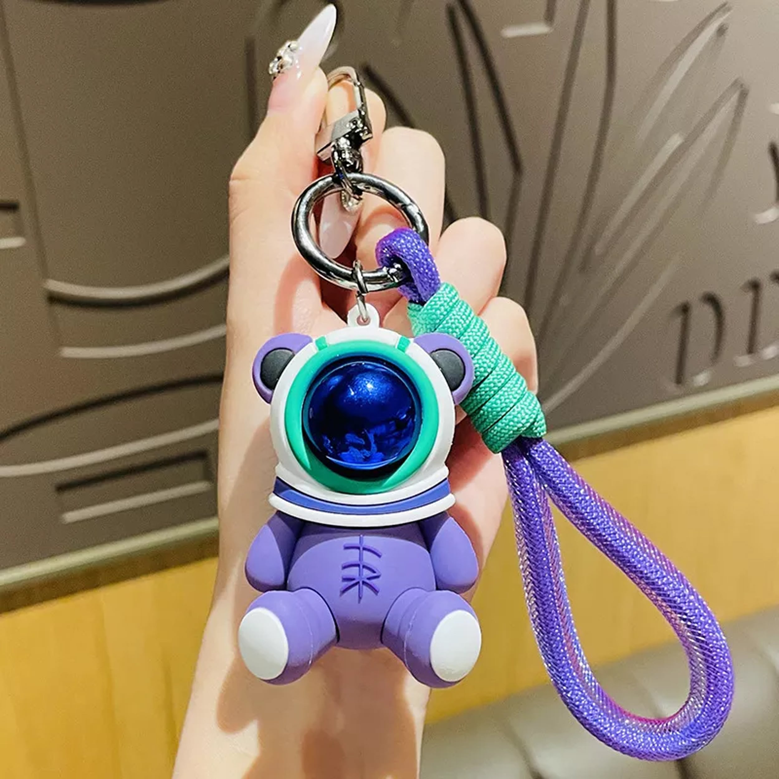 Bear In Space Suit Keychain