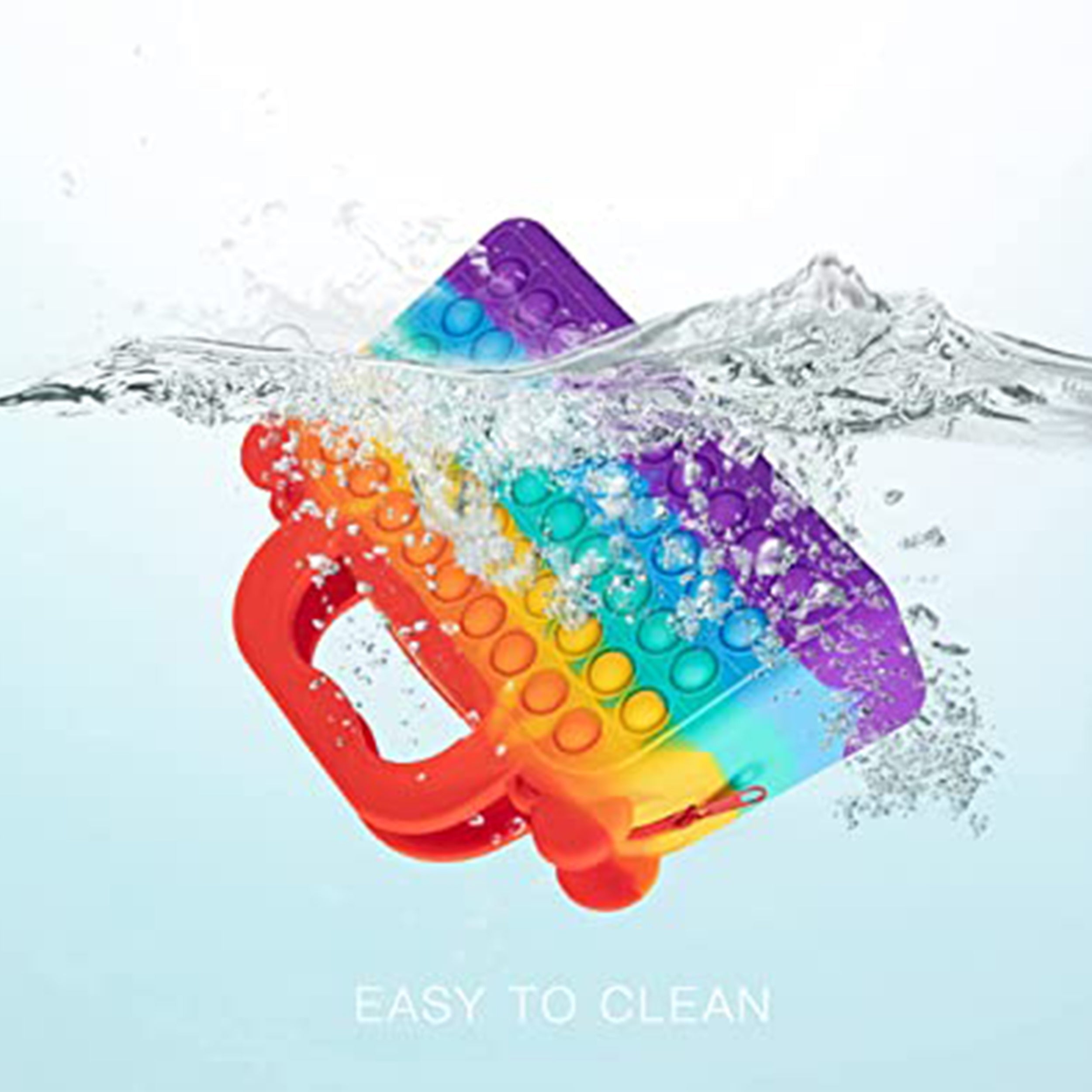 Rainbow Tote Bag Pop It Shoulder Bag Toys is washable