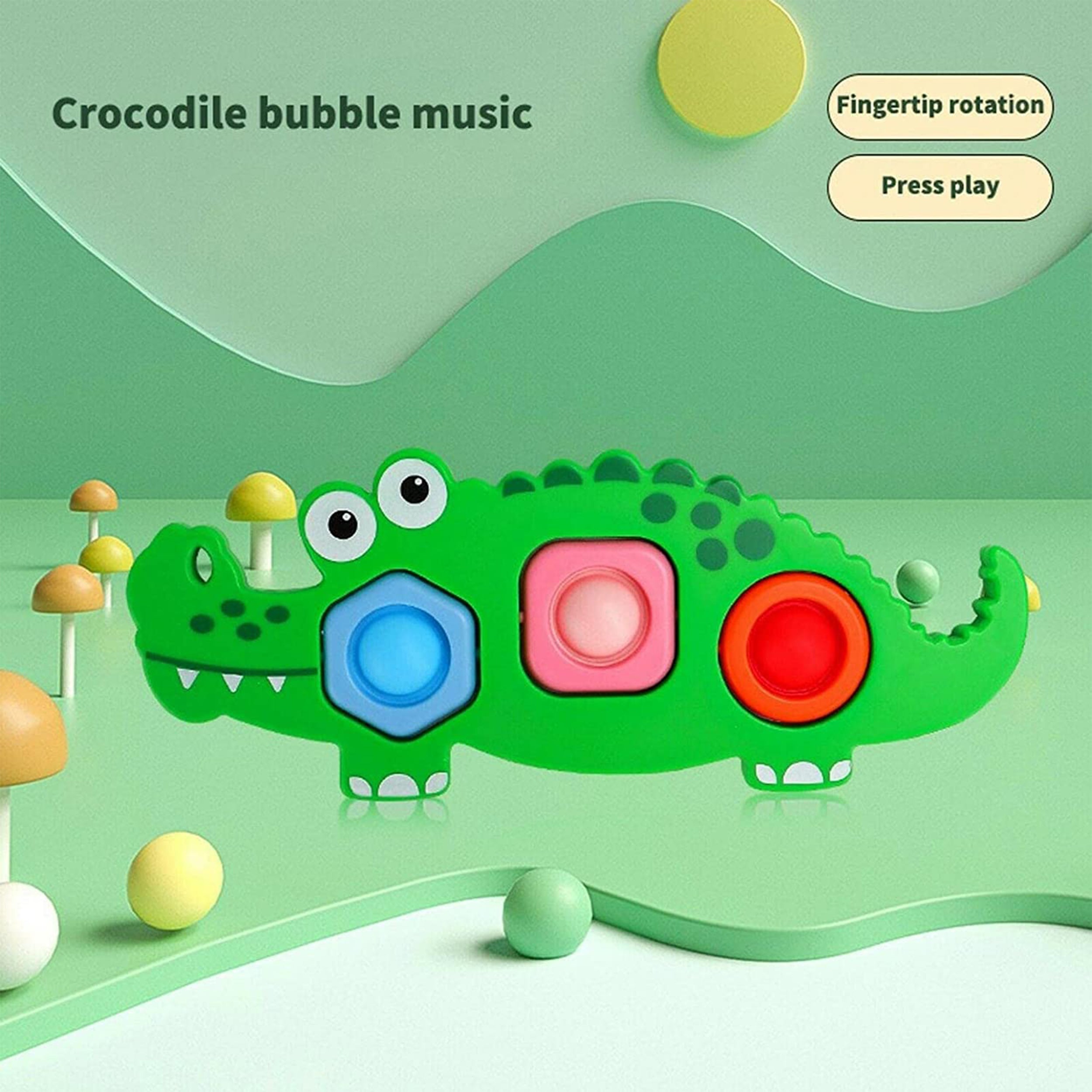 Green Crocodile Flipping Pop it Fidget Toys