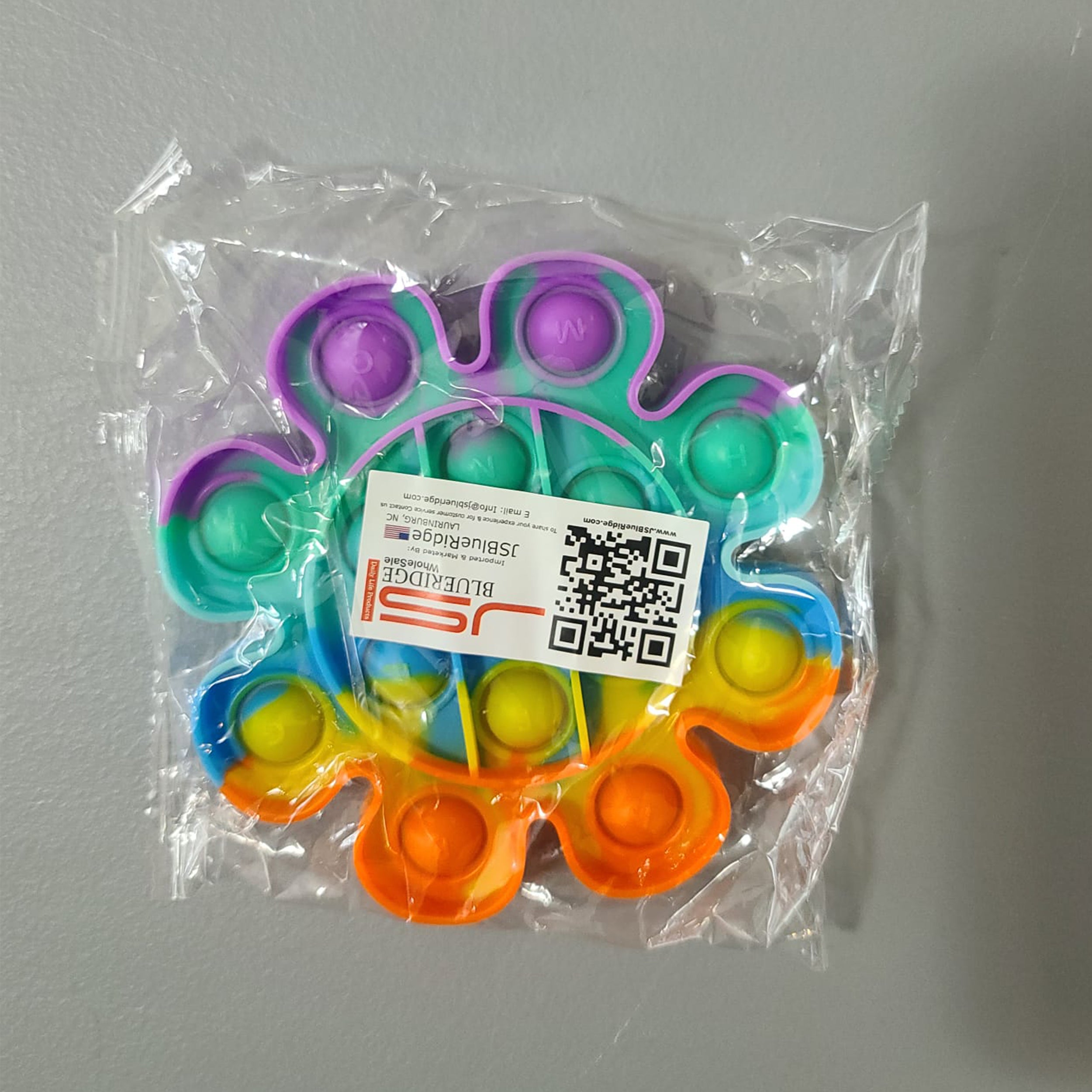Packing Image Of Rainbow Flower Pop it Fidget Toy