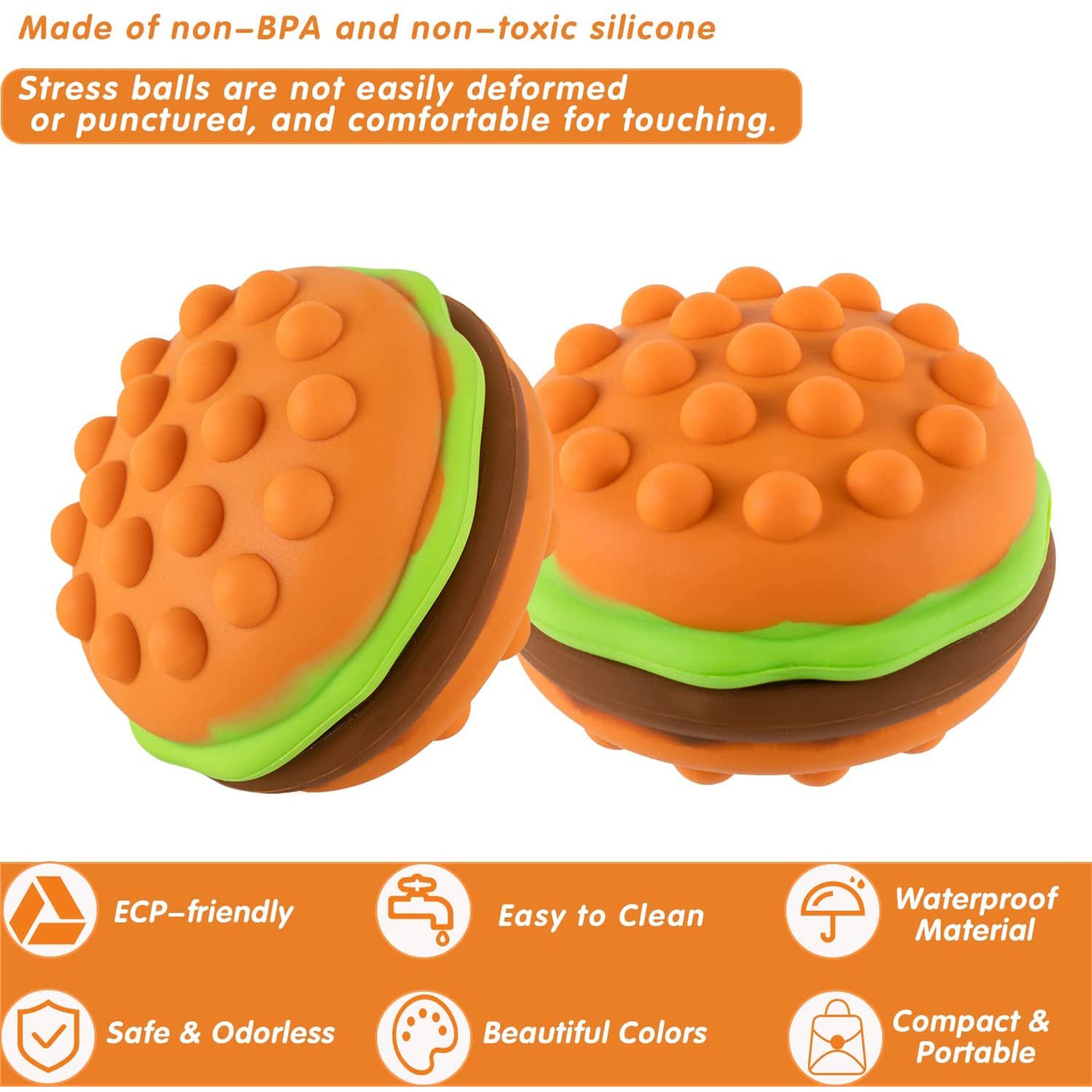 Hamburger Ball Pop it fidget toys
