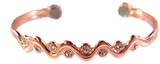 Wholesale CRYSTAL JEWEL COPPER CUFF BRACELET WITH MAGNETS