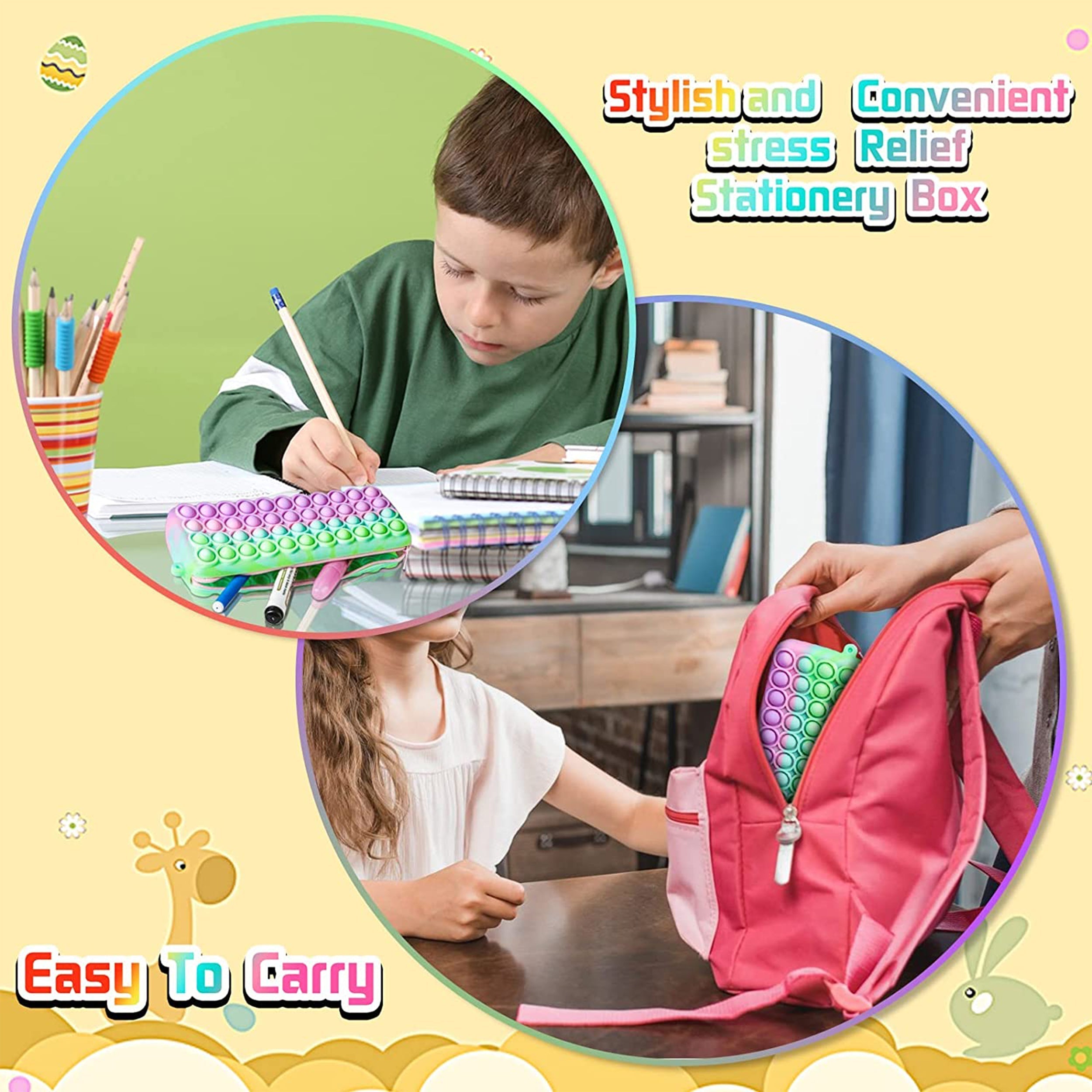 Features Of Pop It Fidget Pencil Case