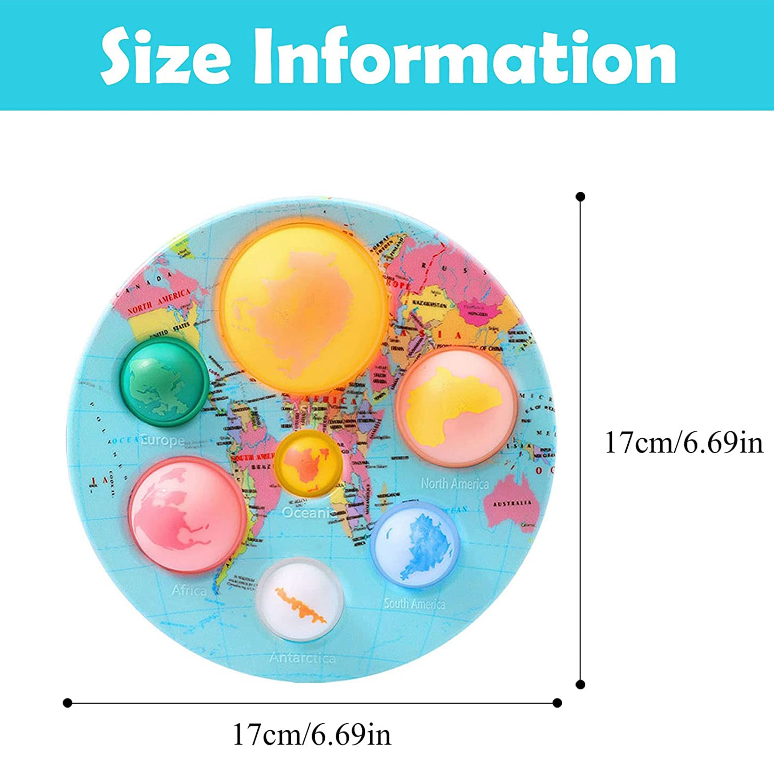Dimensions Of Simple Dimple Planet Pop It Fidget Toy 