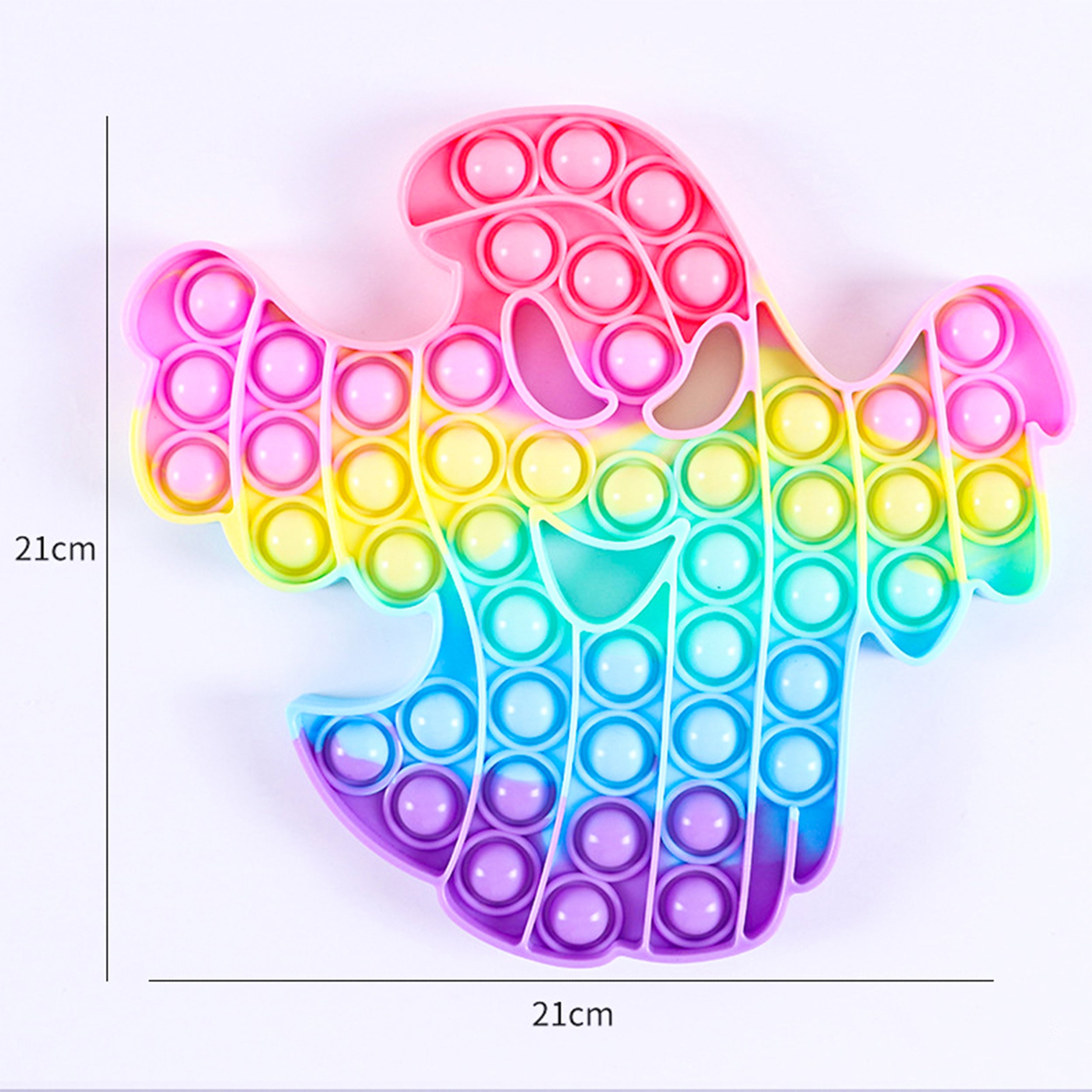  halloween ghost shape pop it fidget toys dimensions 21*21cm