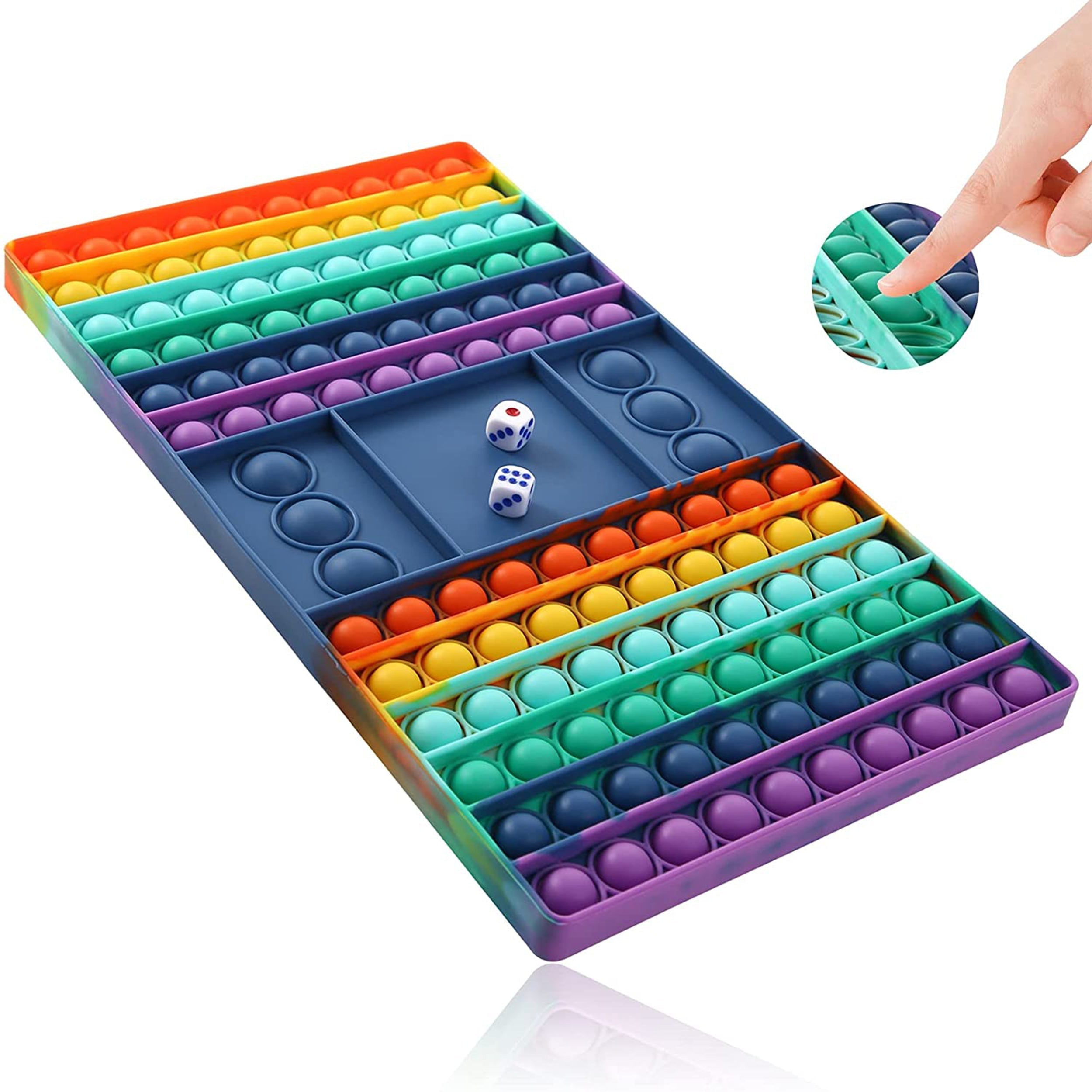 Rainbow chess board pop it fidget toys