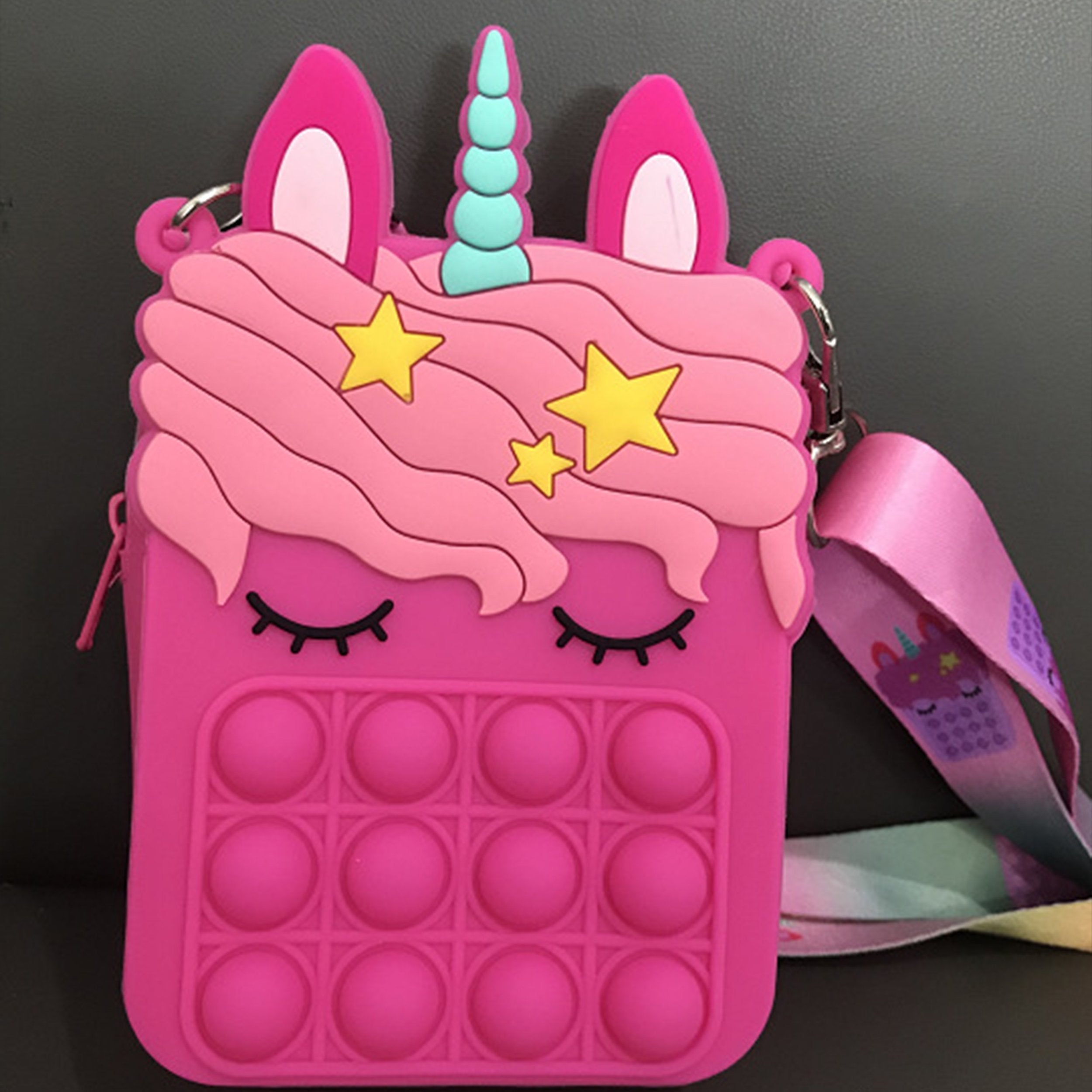 Unicorn Pop It Fidget Hand Bag