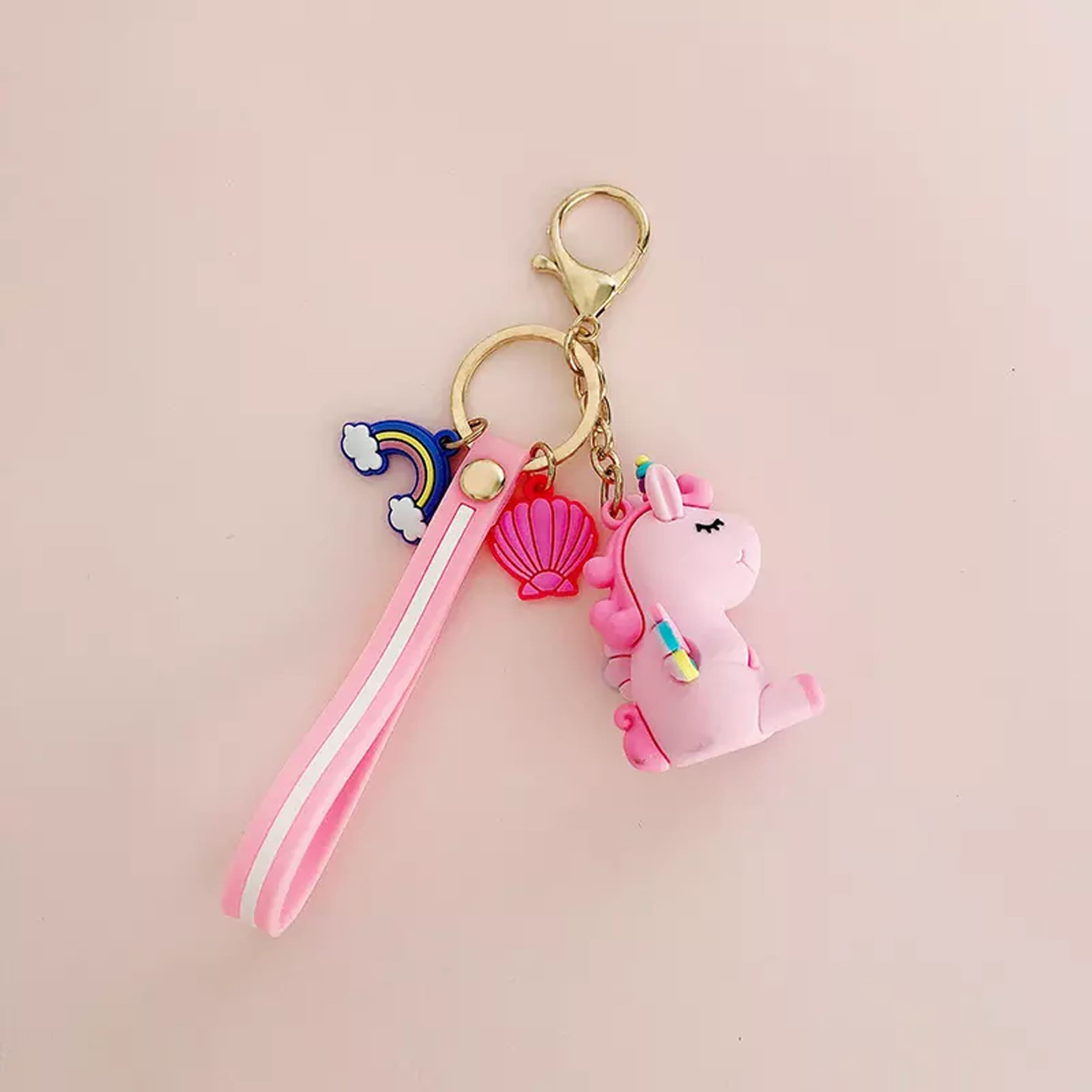 Unicorn Rubber Keychain