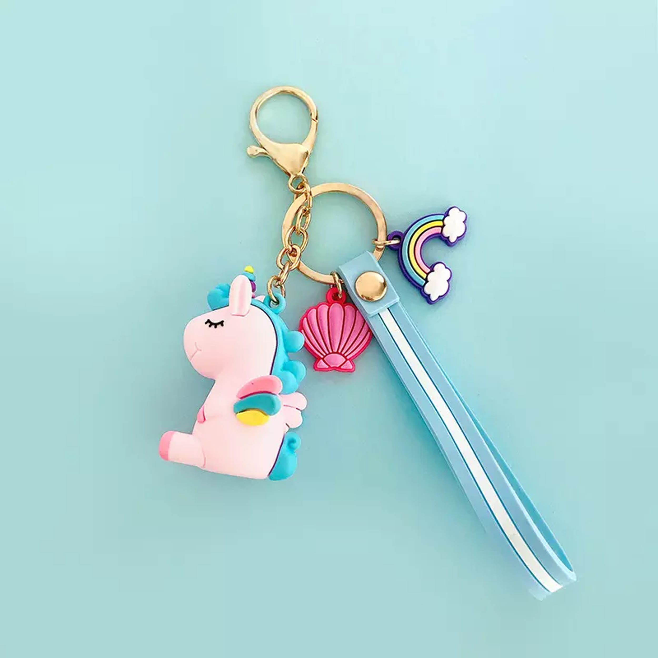 Unicorn Rubber Keychain