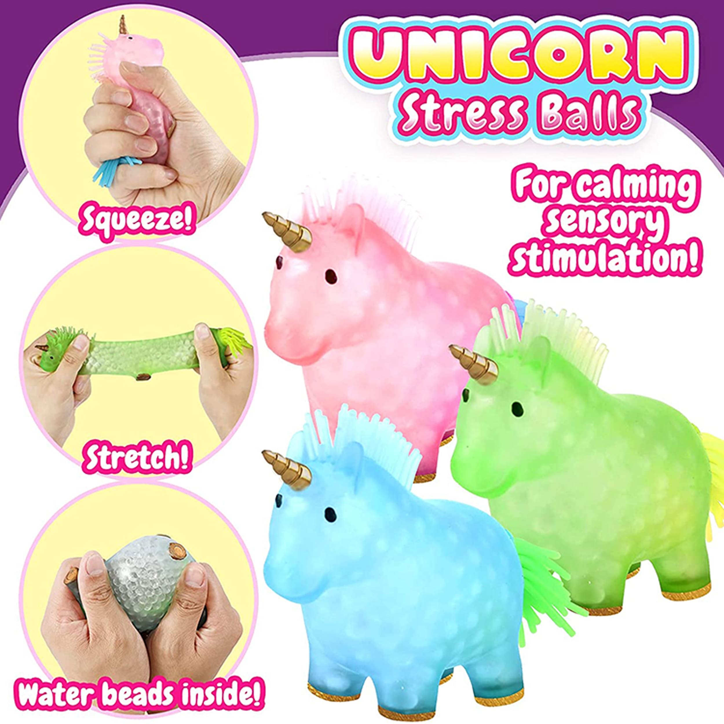 Demonstration Of  Unicorn Squishy Balls 