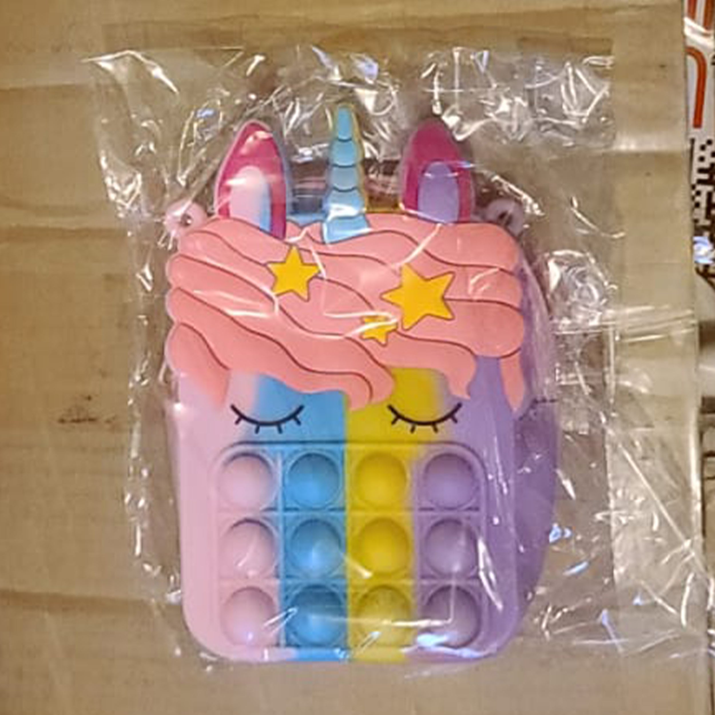 Packing Image Of Unicorn Pop It Fidget Hand Bag
